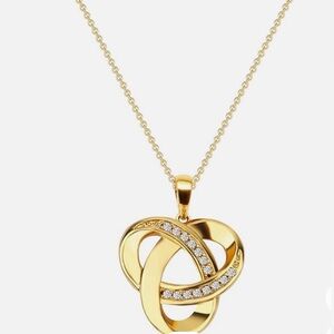 Elegant Gold Knot Pendant Necklace see photo for measurements